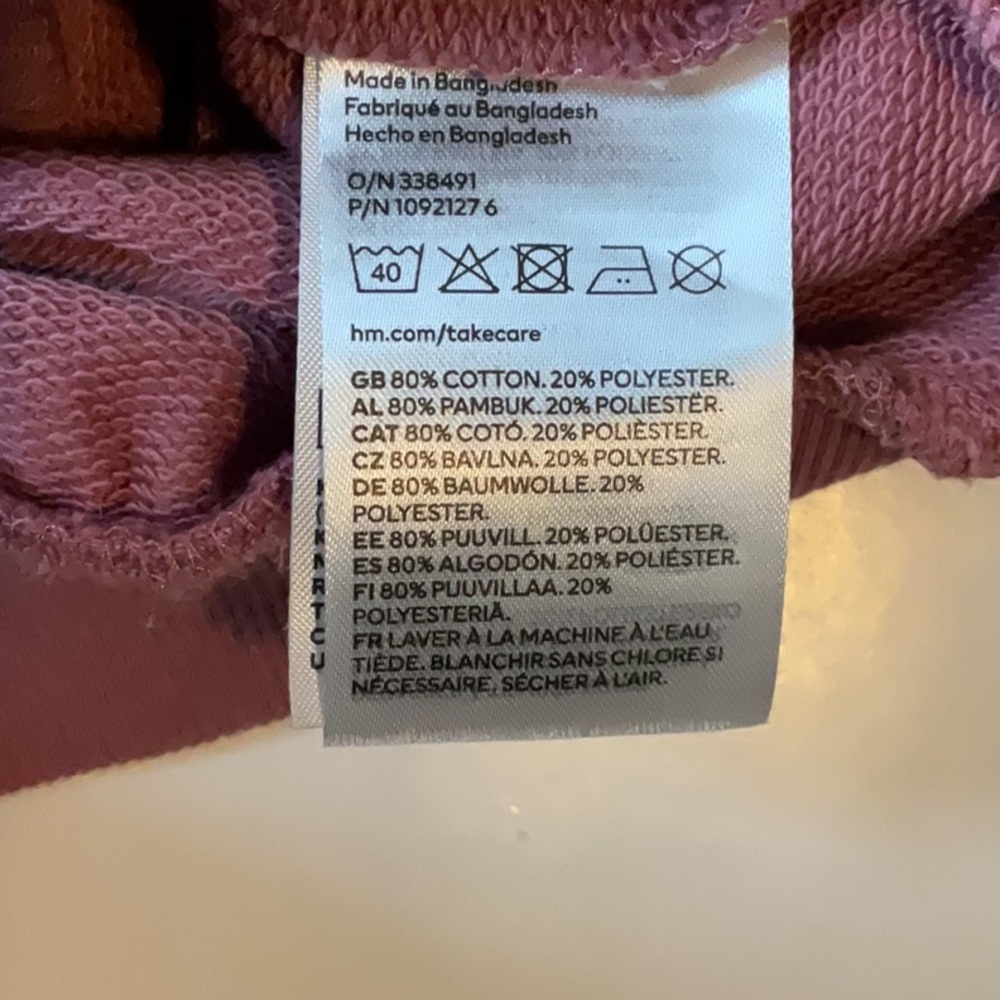 H&M Kids Pink Ruffle Terry Sweatshirt - Picture 5 of 7